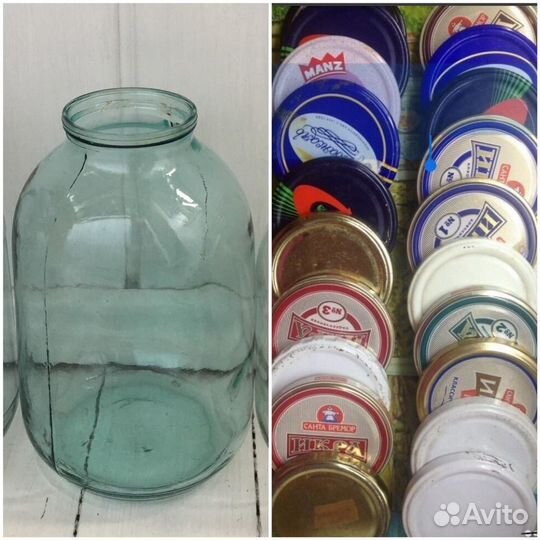 Банки стекло: 1,5л, 2.0л, 3.0л, Крышки