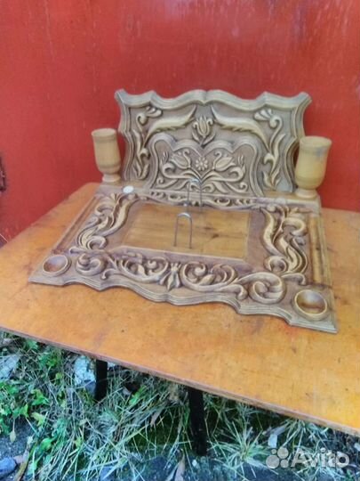 Деревянный письменный прибор