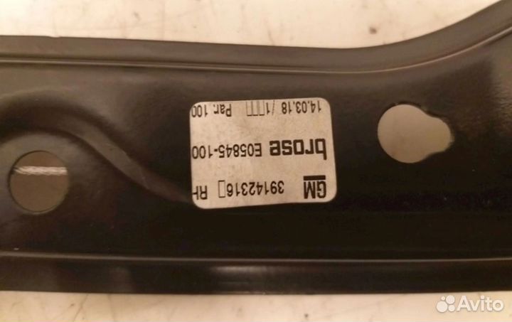 Передний механический механизм для подъема окна, 39142316 Opel Astra K