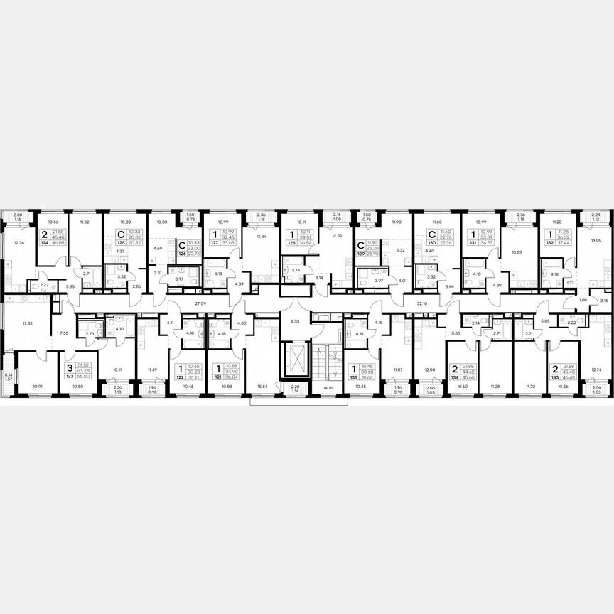 3-к. квартира, 66 м², 9/9 эт.