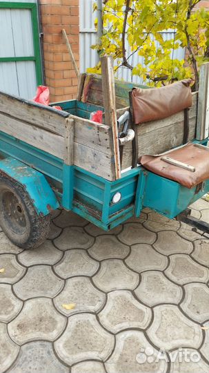 Мотоблок и тележка