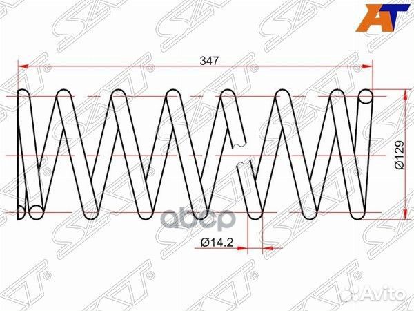 Комплект пружин 2шт задние toyota ipsum 96- ST