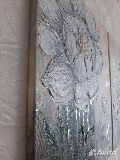 Интерьерная картина Абстракция Цветы холст акрилом