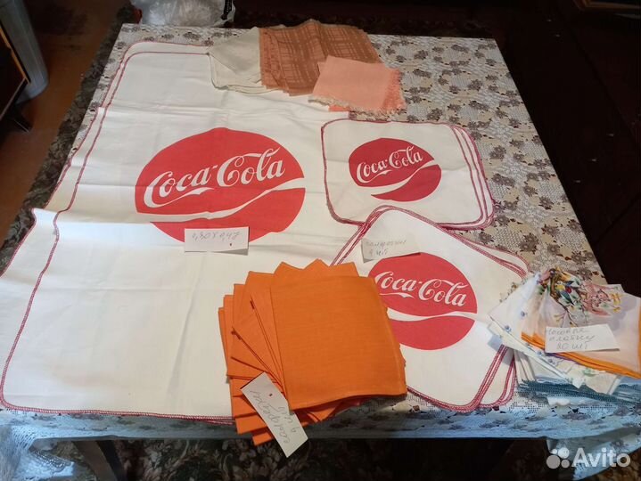 Скатерти, полотенца льняные, СССР новые