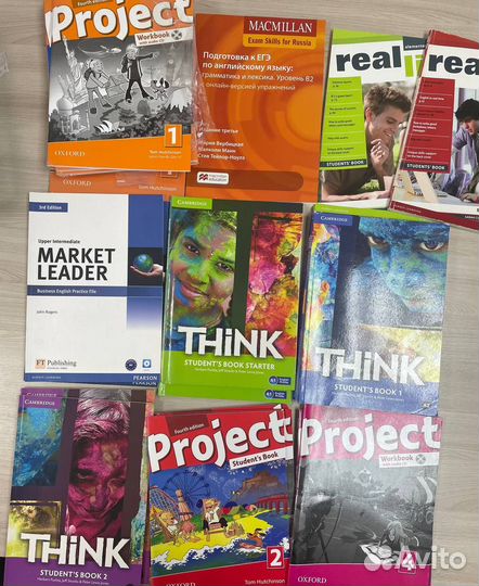 Учебники Project, Real Life, think, Market leader