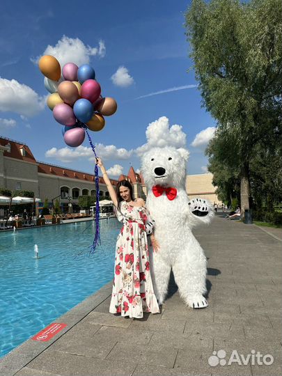 Ростовые Куклы на праздник, белый медведь, тедди