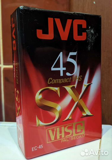 Видеокассета JVC VHS-C SX-45, новая, запечатанная