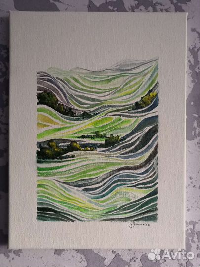 Интерьерная картина акварелью 