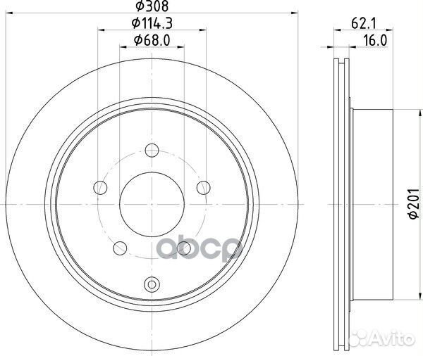 Диск тормозной зад ND2025K nisshinbo