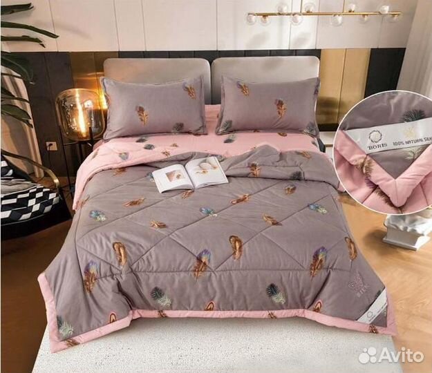 Постельное белье евро с одеялом