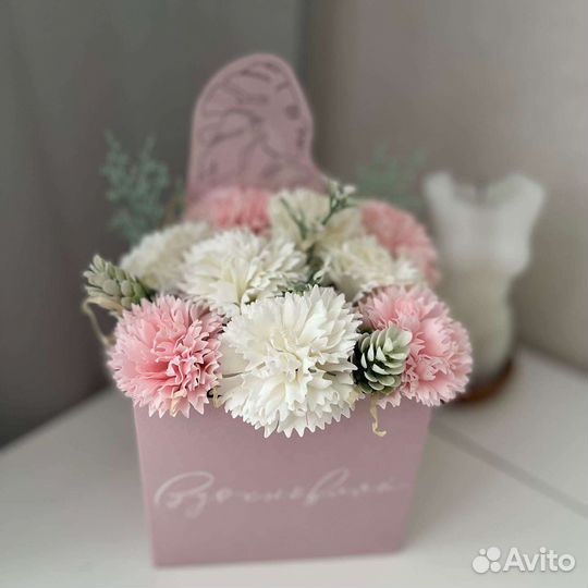 Букет из мыльных роз