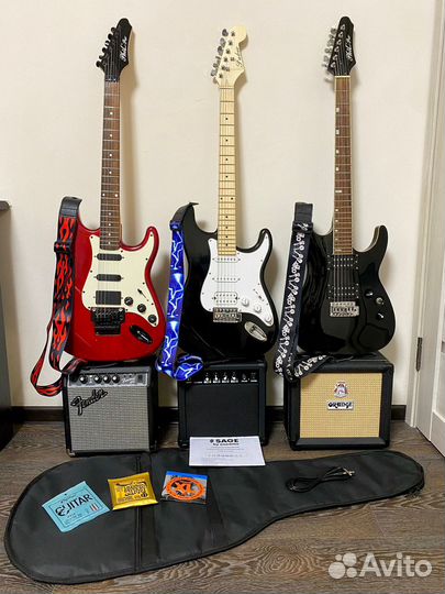 Электрогитара с комбиком комплект