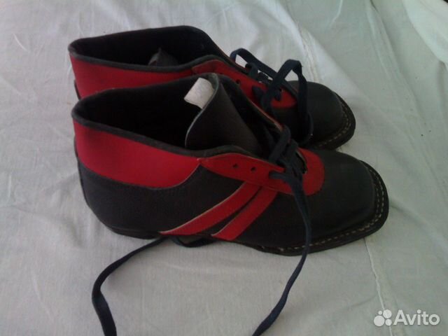 Кожаные лыжные ботинки СССР(размер 36)