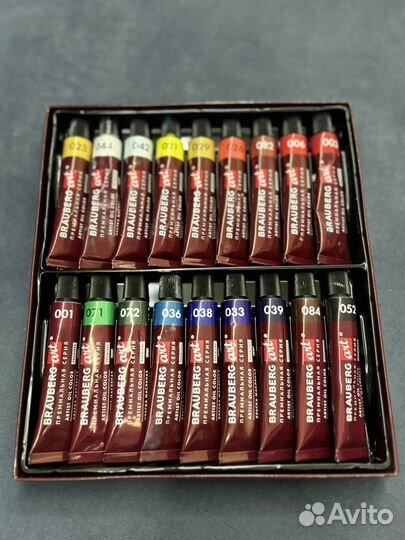 Масляные краски brauberg 18 цв по 12 мл