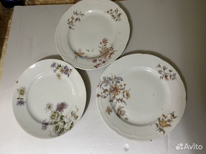 Антикварные тарелки 3 штуки