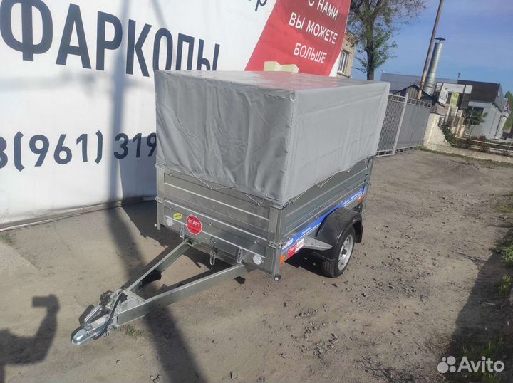 Легковой прицеп 2х1.3х1.3 м с тентом и доп бортами