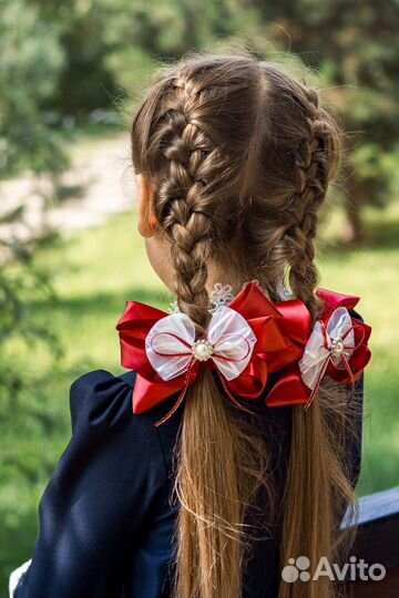 Бантики для волос на резинке 1 сентября