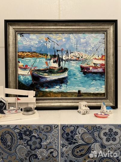 Картина маслом на холсте в раме