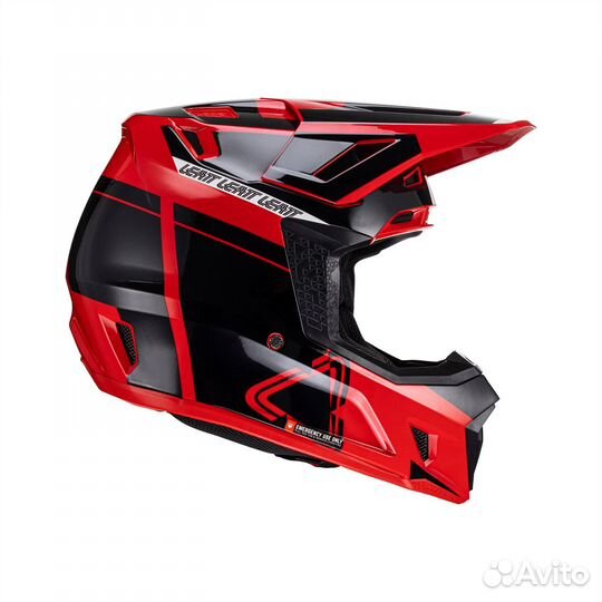 Kpocc-Эндypo Шлем Leatt Moto 7.5 Helmet Кit Rеd