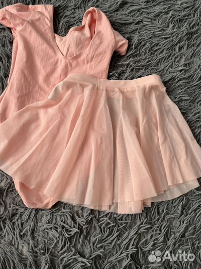 Купальник с юбкой для танцев+чешки