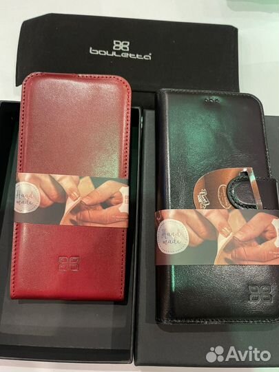 Кожаный чехол флип на iPhone 13 pro max