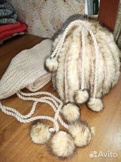 Комплект шапка и шарф женский