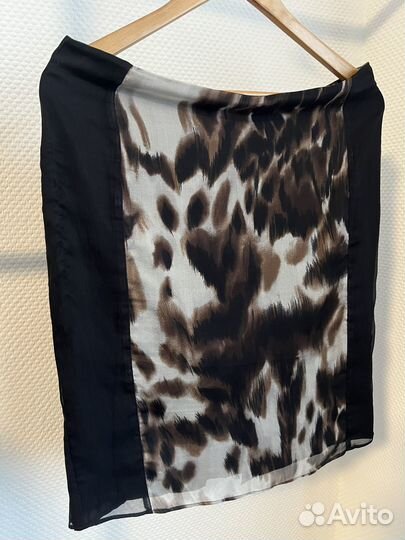 Шёлковая юбка Zara Basic, размер 46