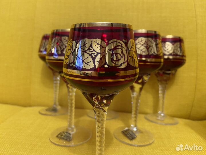 Фужеры хрусталь Богемия Чехословакия 1983