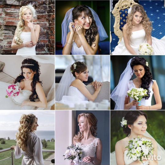 Свадебная причёска и макияж