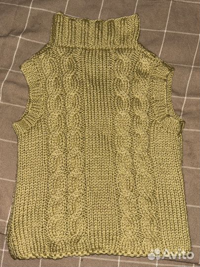 Винтажный жилет шерсть/шелк