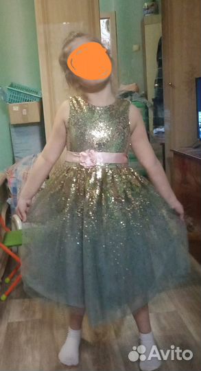 Нарядное платье для девочки р 140