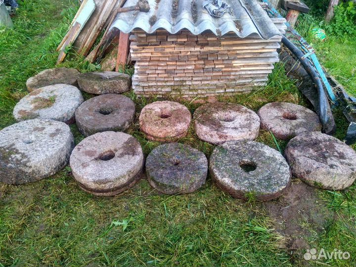 Прикатыватель льна старина искусственный камень