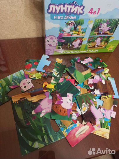 Пазл Лунтик 4 в 1