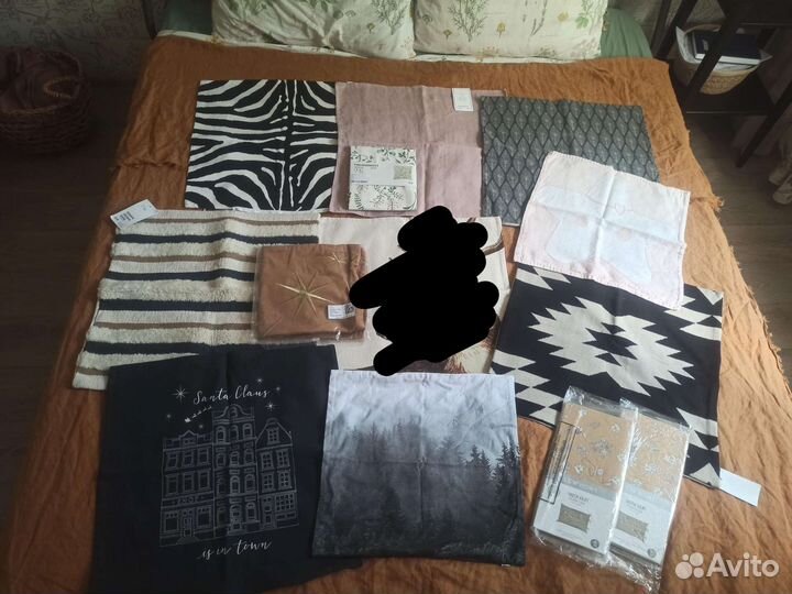 Разные чехлы на подушку H&M home, Zara, IKEA