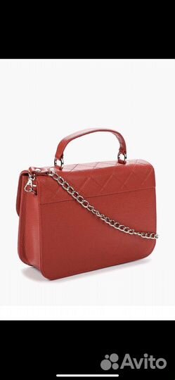 Сумка красная из натуральной кожи Dimanche