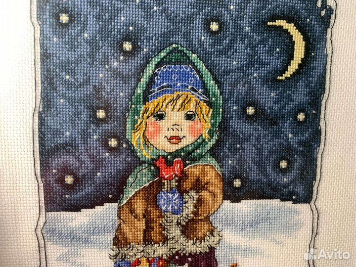Вышивка крестом Колядки в багете