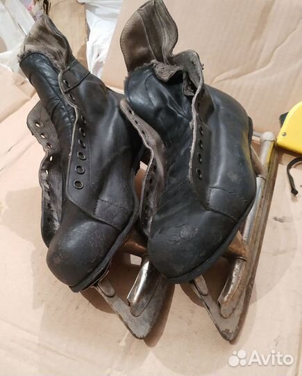 Коньки беговые фигурные кожаные СССР 40, 44 размер