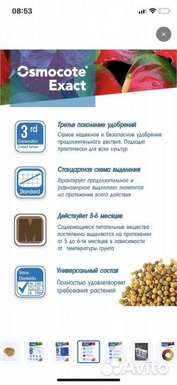 Удобрение осмокот экзакт стандарт 5-6