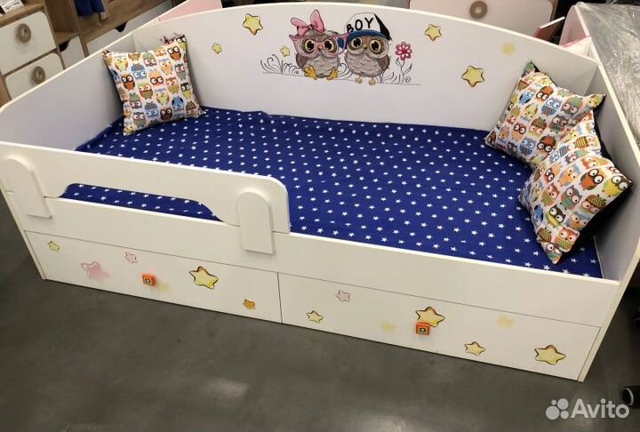 Детская Кровать 190х90 Совята/Тедди