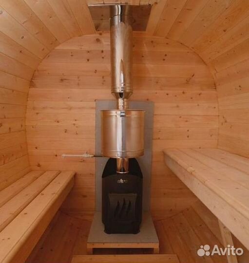 Баня бочка квадро установка за 1 день