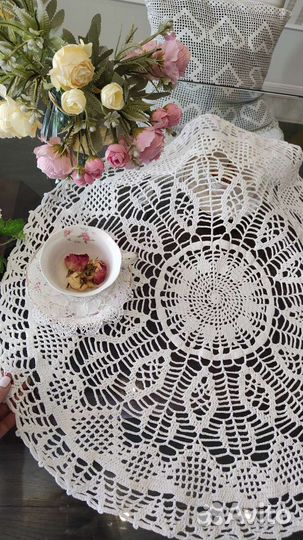 Вязаные Скатерти,Дорожки,накомодник Винтаж