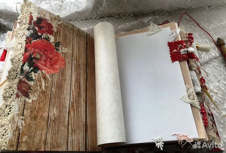 Блокнот ручной работы из антикварных материалов