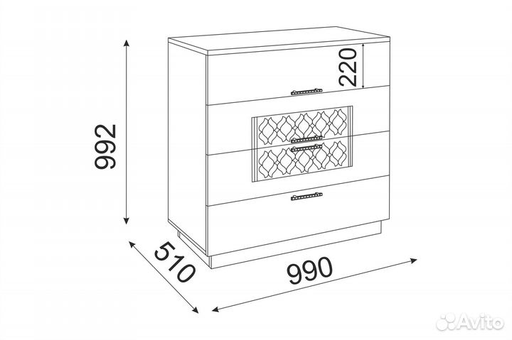 Комод Тиффани М23