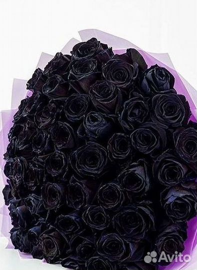 Доставка букетов и цветов. Чёрные розы