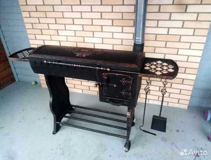 Мангал с крышкой барбекю 4-5 мм