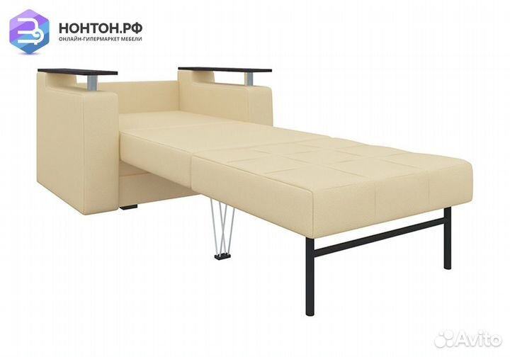 Кресло выкатное Мираж экокожа бежевая