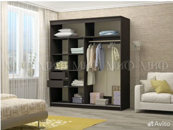 Шкаф купе Элегант 7 сандал