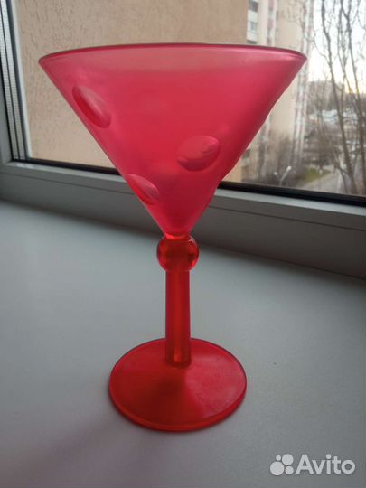 Праздничные фужеры цветные пластиковые 6 шт