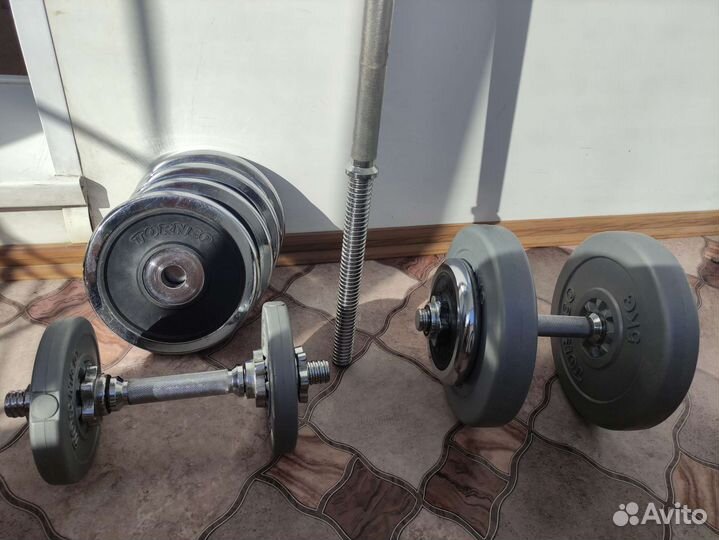 Штанга, гантели, блины