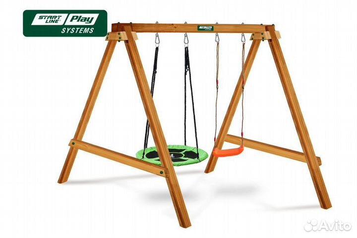 Качели деревянные SLP systems 2 секции
